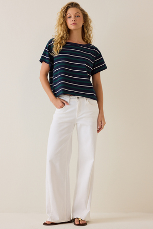 Tammy Stripe Boatneck Tee - Altar'd State - 