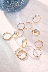Blue Patchwork Ring Set Detail 2 - Altar'd State