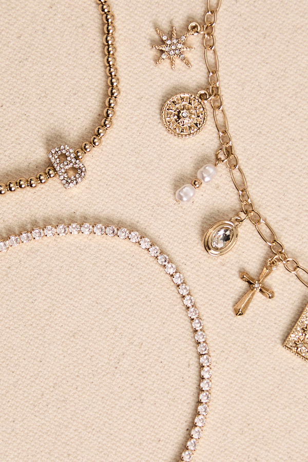 B Charm Bracelet Set Detail 2 - Altar'd State