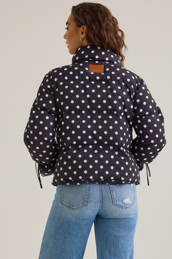 Macy Polka Dot Puffer Jacket Detail 5 - Altar'd State