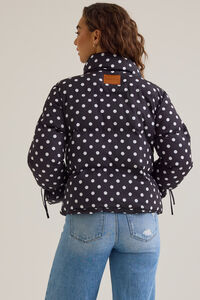 Macy Polka Dot Puffer Jacket Detail 5 - Altar'd State