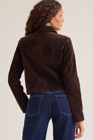 Aaliyah Faux Suede Zip Jacket - Altar'd State - 
