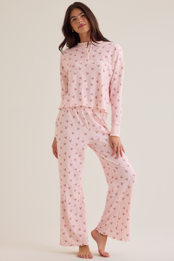 Candy Cane Waffle Lounge Set - Altar'd State