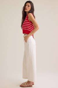 Layla Striped Tie Back Vest Detail 5 - Altar'd State