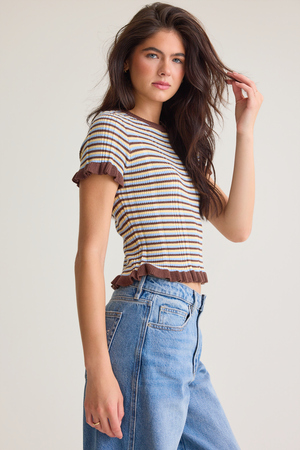 Rylan Striped Knit Tee - Altar'd State - 