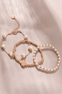 Pearl Cross Stretch Bracelet 3 Pack - Altar'd State