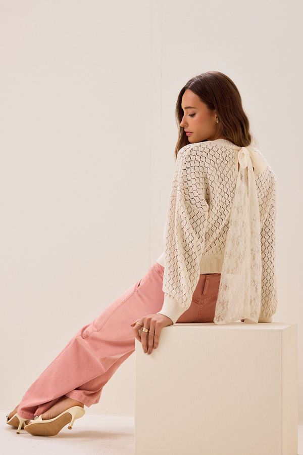 Kathleen Pointelle Sweater - Altar'd State