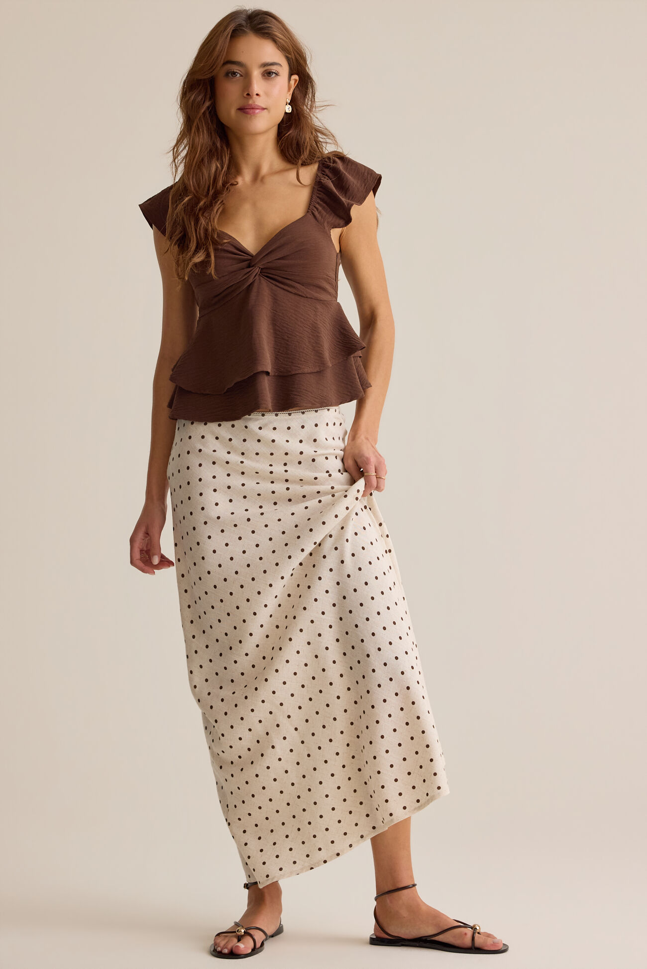 Cressida Flutter Sleeve Babydoll Top