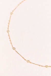 18K Camille Bezel Necklace Detail 2 - Altar'd State