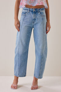 Mia Embellished Barrel Jean Detail 2 - Altar'd State