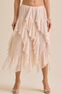 Atlas Ruffle Midi Skirt Detail 4 - Altar'd State