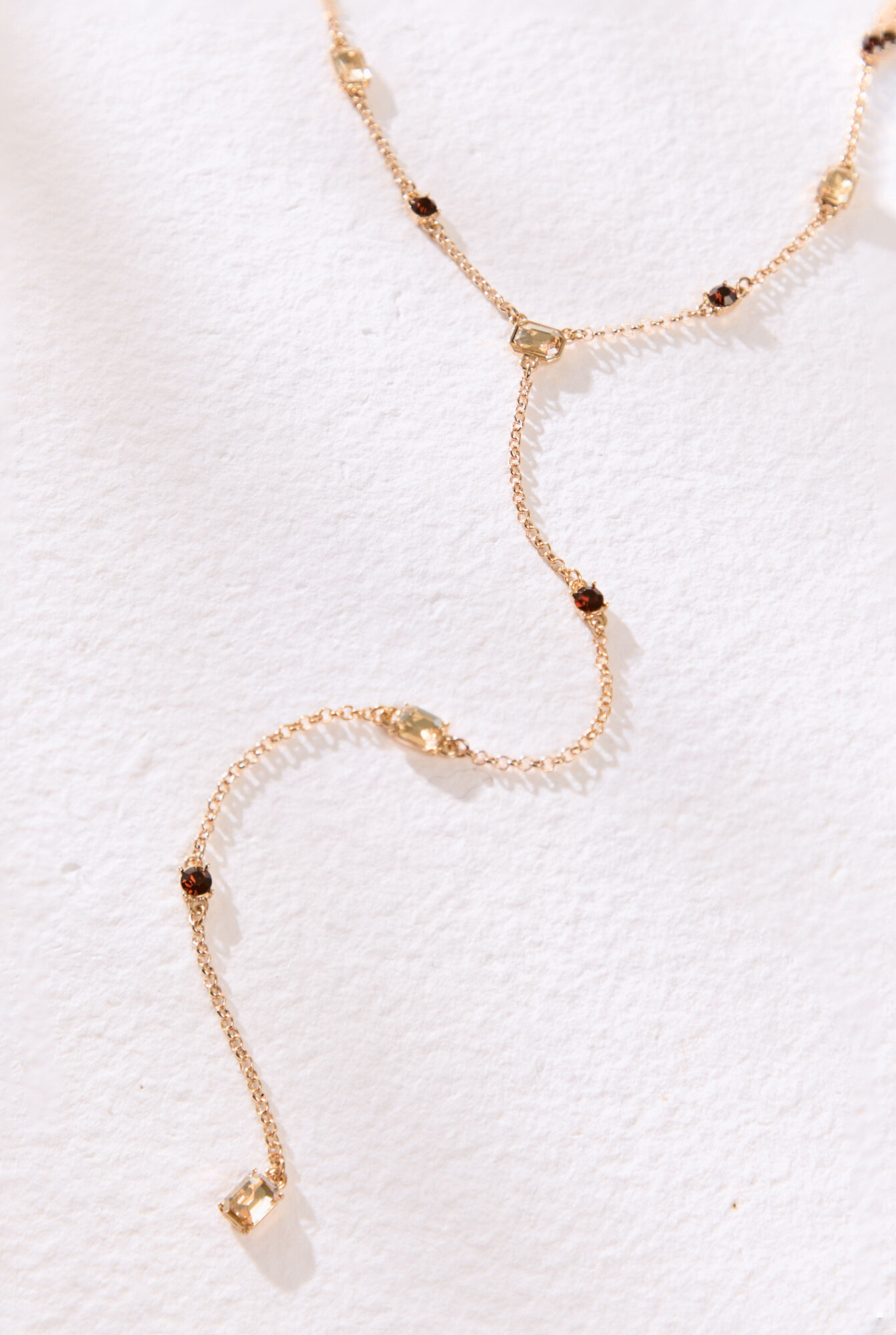 Jewel Bezel Y Necklace