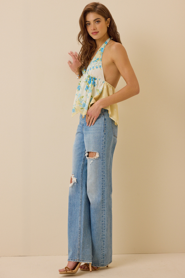 Harlei Floral Halter Top Detail 4 - Altar'd State