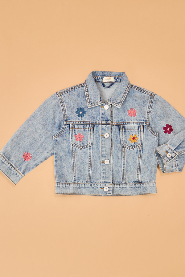 Autumn Floral Jean Jacket Detail 2 - Altar'd State