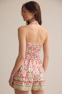 Soleil Floral Halter Romper Detail 6 - Altar'd State