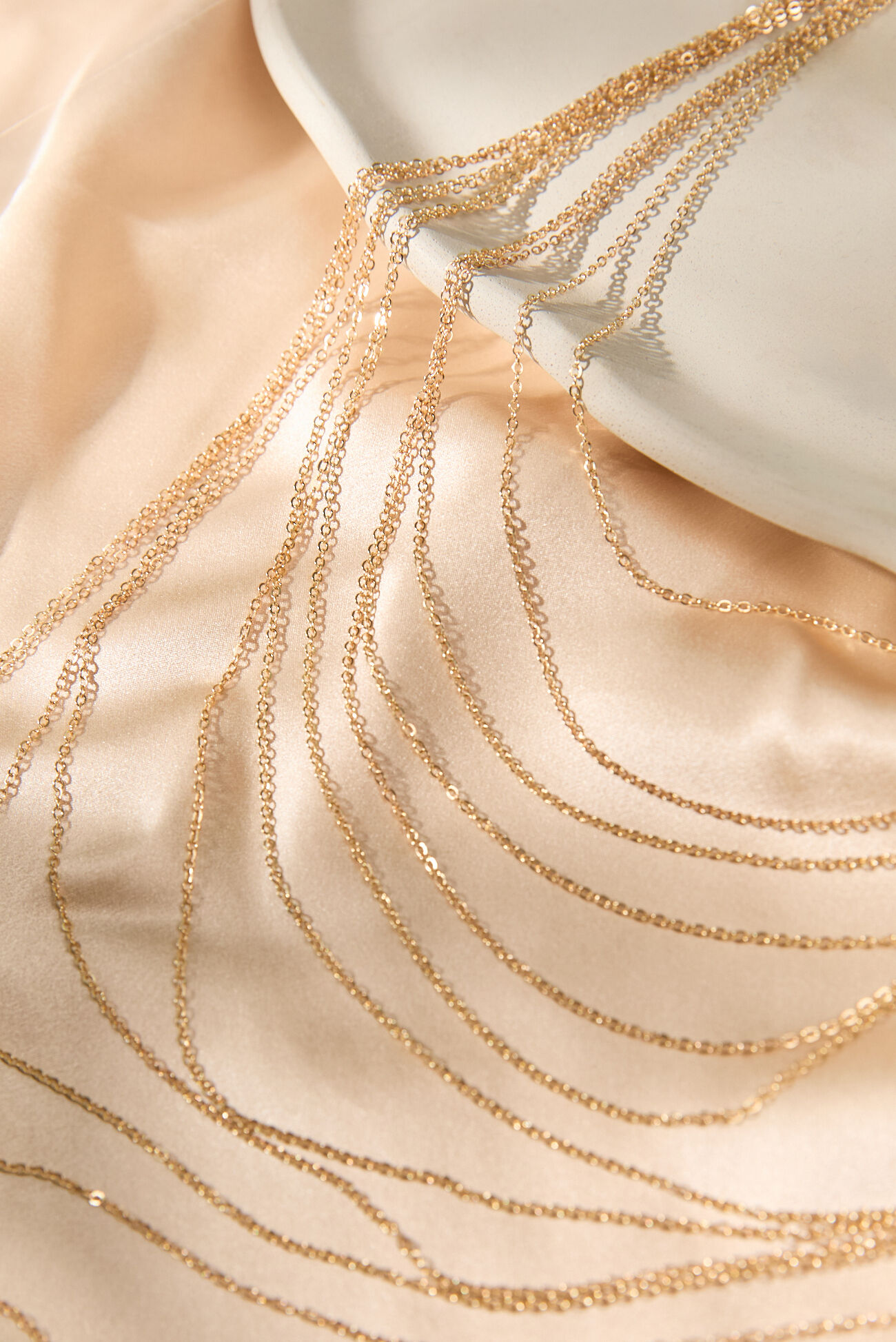 Golden Cascade Layer Necklace