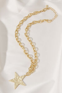 Worn Gold Hammered Star Necklace - Altar'd State