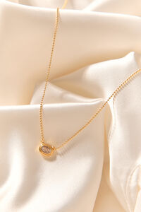 Waterproof Oval Ball Chain Necklace Detail 2 - Altar'd State