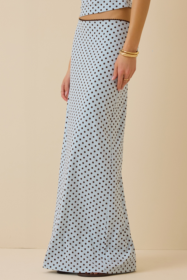 Priscilla Polka Dot Maxi Skirt Detail 4 - Altar'd State