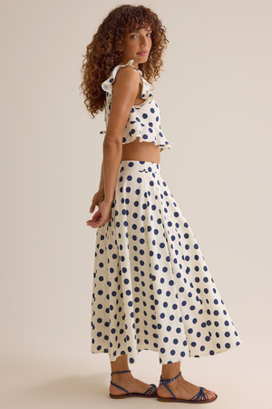 Billie Polka Dot Linen Top - Altar'd State - 