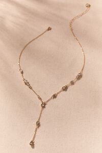 Gold Stapled Y Necklace Detail 2 - Altar'd State