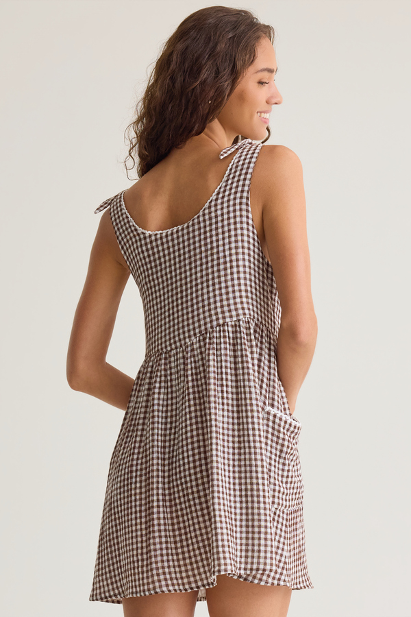 Kylie Gingham Mama Dress Detail 6 - Altar'd State