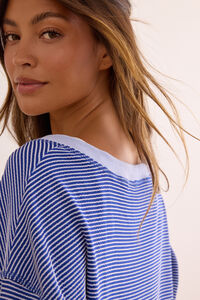 Weekend Stripe V-Neck Detail 6 - Altar'd State
