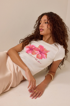 Here Comes the Sun Hibiscus Baby Tee - Altar'd State - 