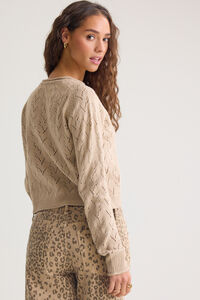 Elara Pointelle Button Up Cardigan Detail 5 - Altar'd State