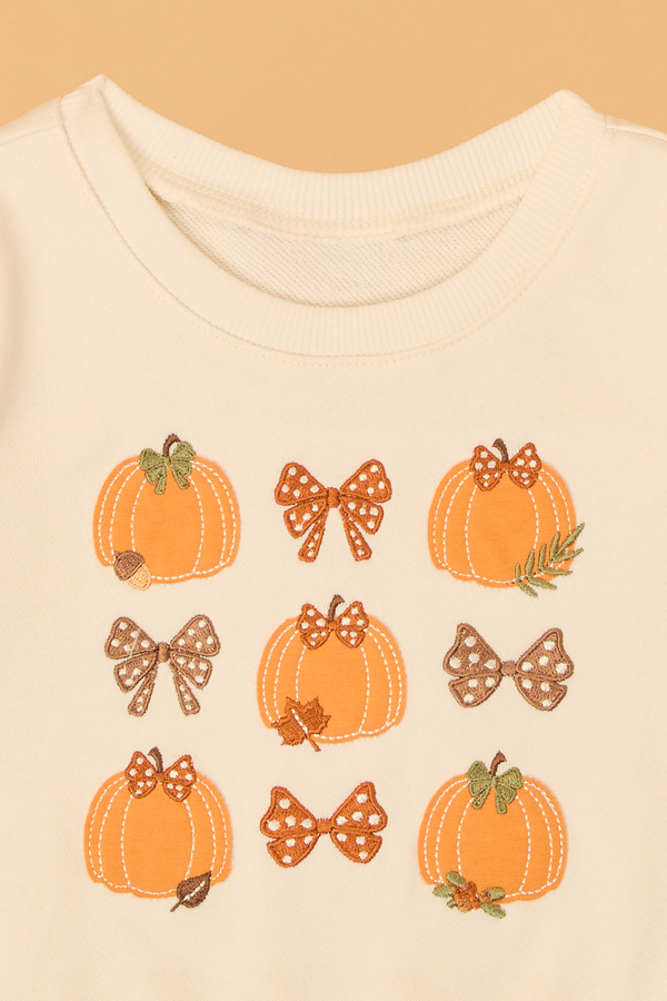 Lucille Pumpkin and Bow Skirt Toddler Set Detail 3 - Altar'd State