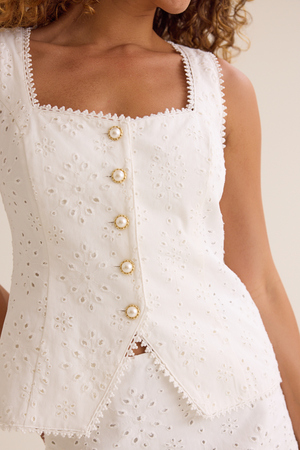 Adriel Button Front Vest - Altar'd State
