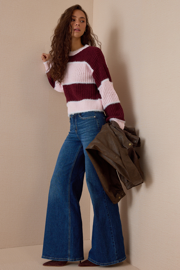 Harper June Striped Sweater Detail 3 - Altar'd State