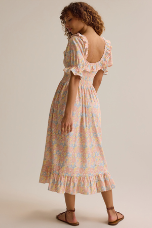 Ember Floral Ruffle Sleeve Mama Dress - Altar'd State - 