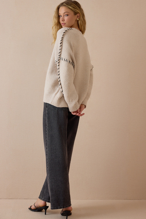 Lesie Whipstitch Sweater - Altar'd State