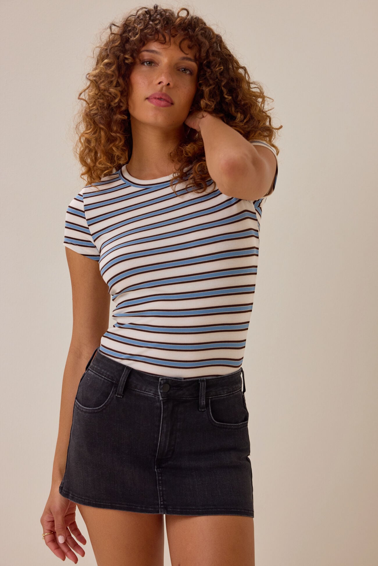 Alena Denim Mini Skort