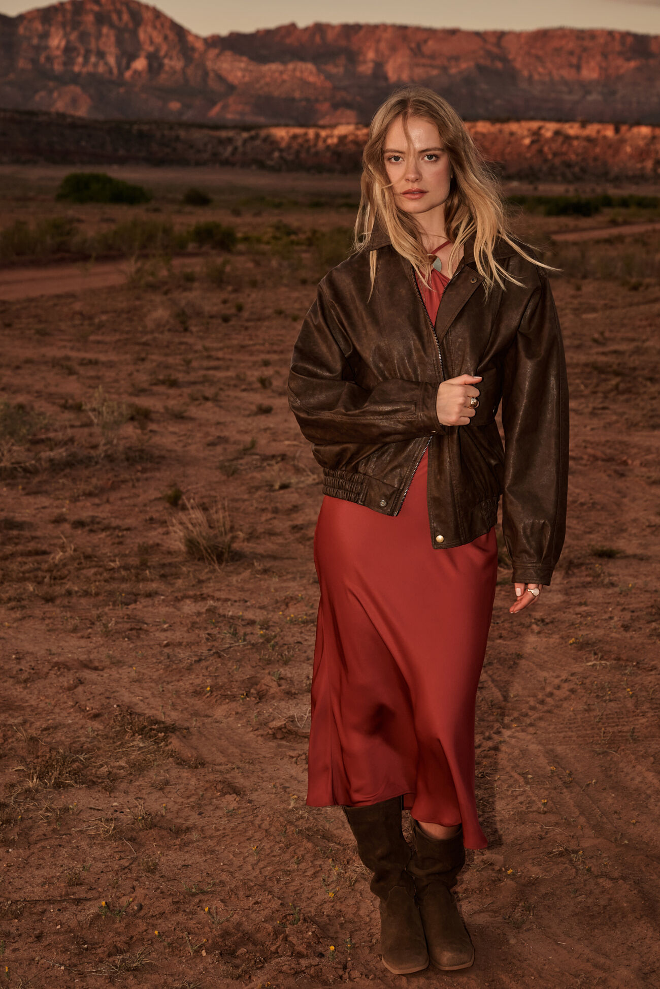 Maria Leather Bomber Jacket