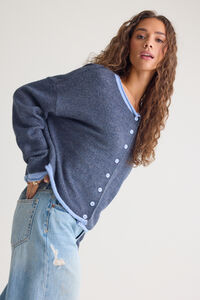 Kris Contrast Trim Button Cardigan Detail 3 - Altar'd State
