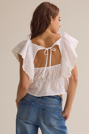 Harmony Embroidered Tie Back Top - Altar'd State - 