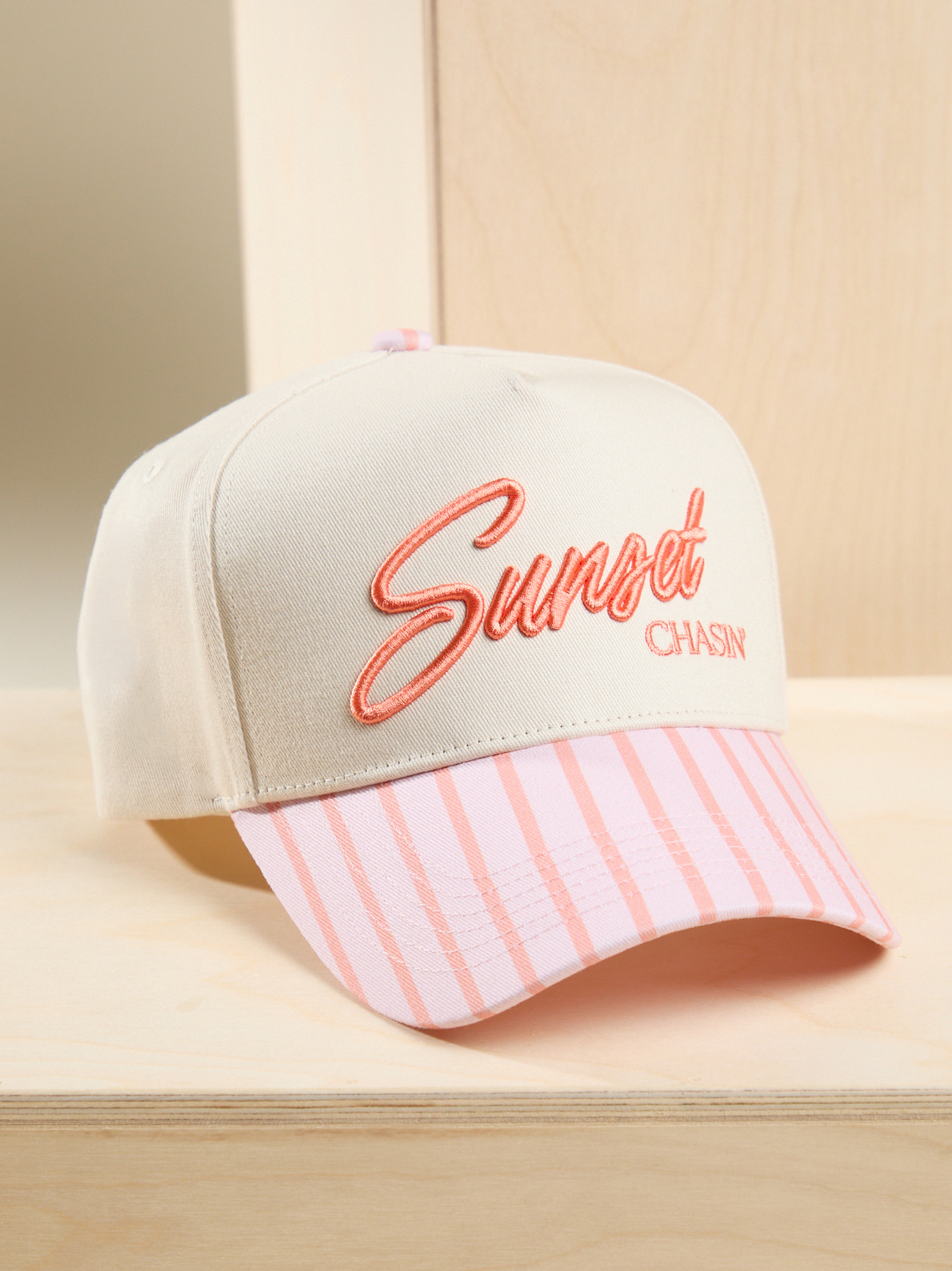 Yakity yak Trucker Hat in Peach and White Peachy - Trucker Hat – Peachy Hats main image 4