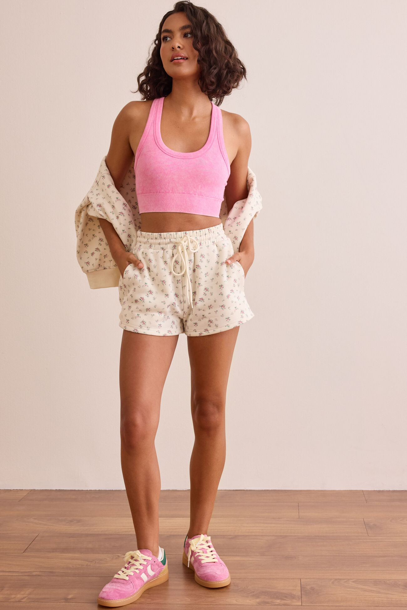 
        Pick Up Floral Shorts in Ivory Multi | AS Revival
    