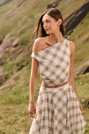 Marin Plaid Asymmetrical Top - Altar'd State