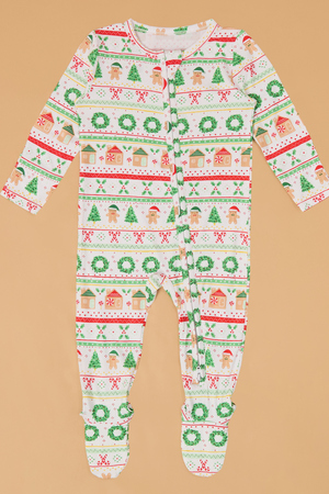 Fair Isle Gingerbread Boy Footie - Altar'd State - 
