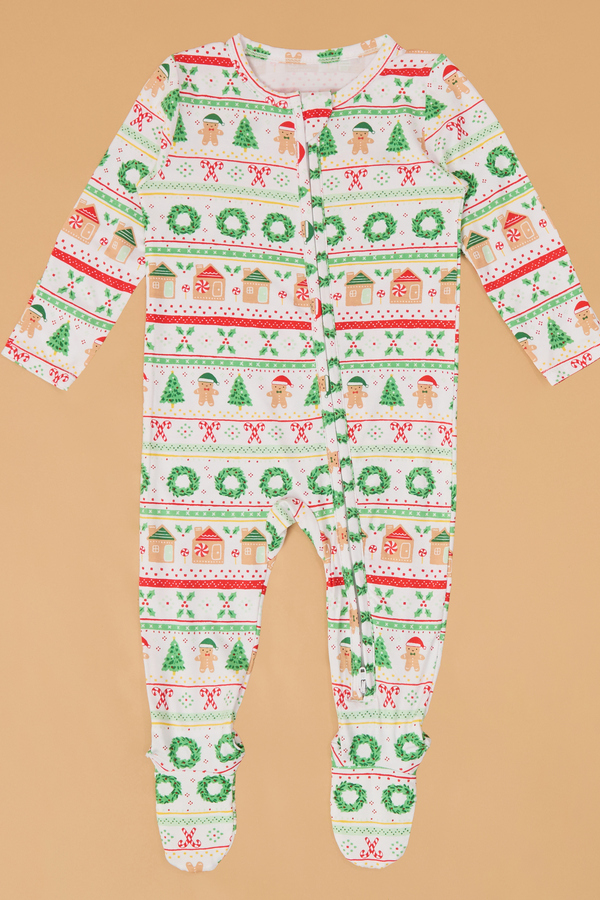 Fair Isle Gingerbread Boy Footie - Altar'd State