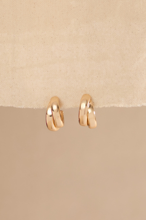 Overlap Hoop Earrings - Altar'd State - 