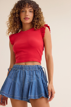 Alina Flutter Sleeve Top - Altar'd State - 