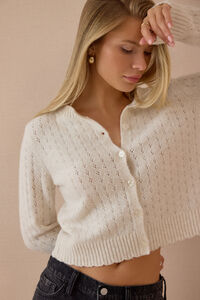 Olivia Pointelle Cardigan - Altar'd State