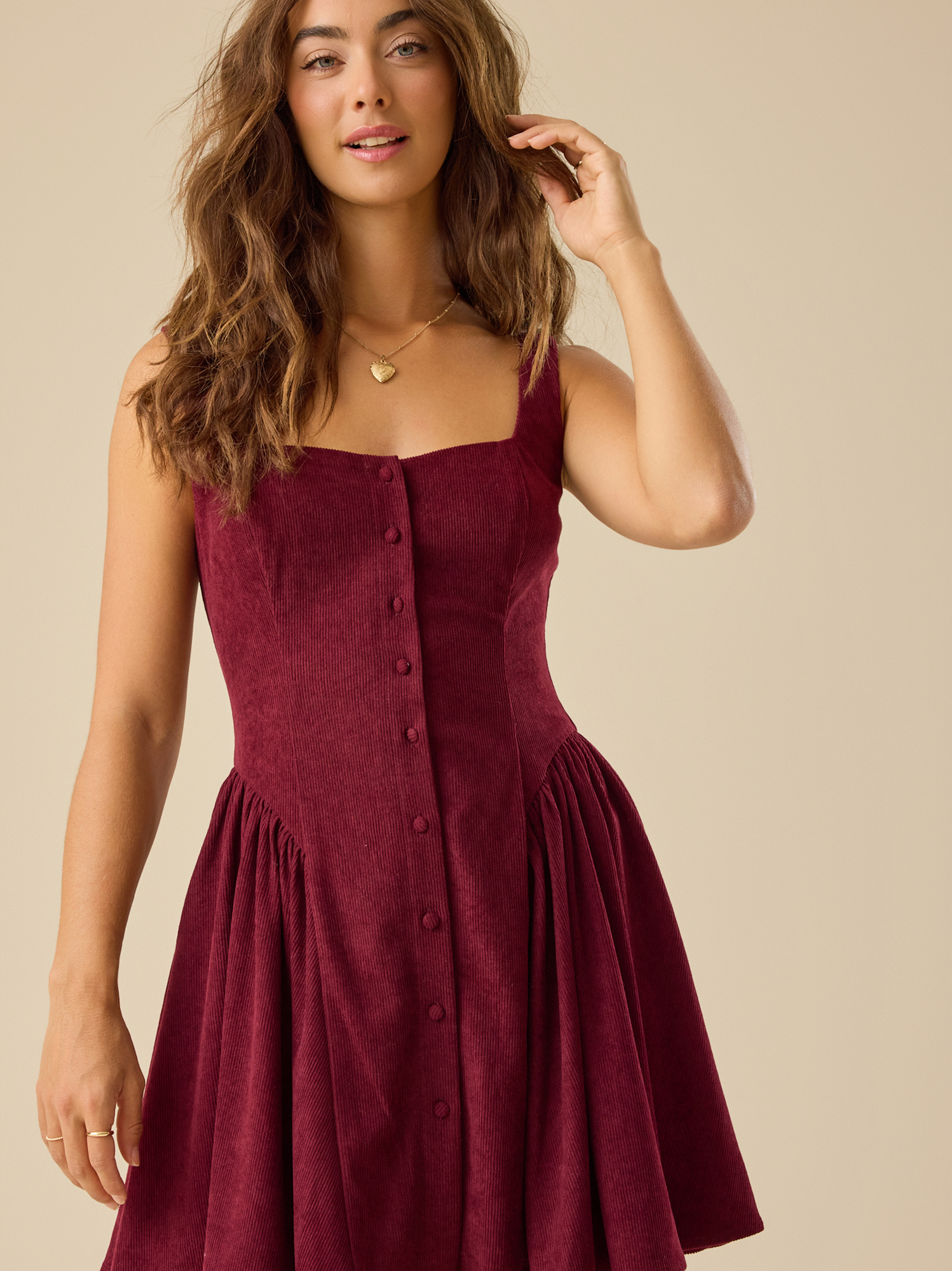 Ollie Mini Dress in Burgundy | Altar'd State