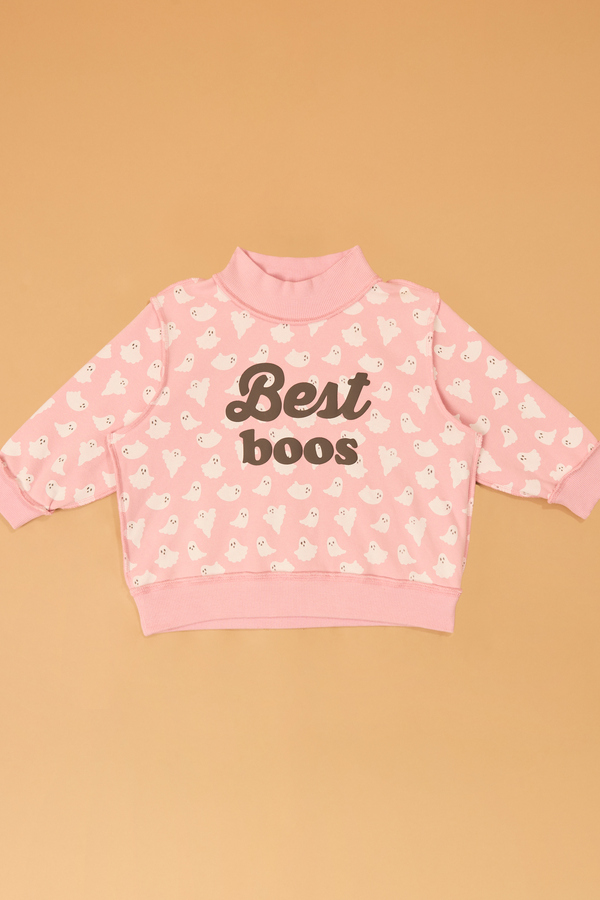 Best Boos Mock Neck Toddler Sweatshirt Detail 2 - Altar'd State
