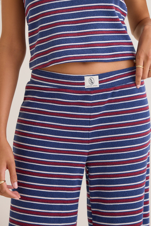 Channing Striped Brushed Rib Lounge Pant - Altar'd State - 