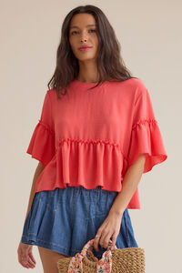 Jackie Ruffle Sleeve Top - Altar'd State